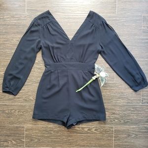 Black chiffon romper
